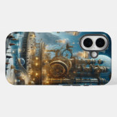 Steampunk futuristische oude stad met kwallen Case-Mate iPhone case (Achterkant (horizontaal))