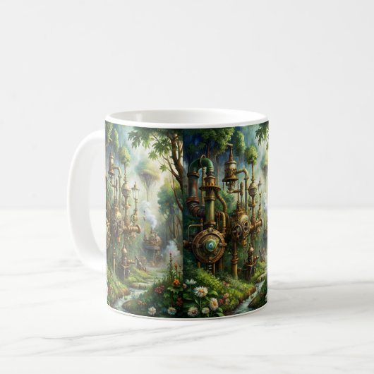 Steampunk Garden Café Mug (Devant gauche)