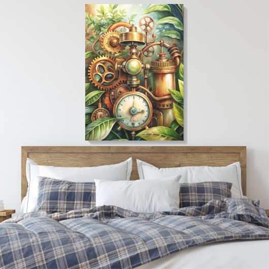 Steampunk Garden Canvas Art Afdruk (Insitu (Slaapkamer))
