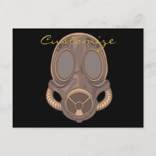 Steampunk Gas Mask Thunder_Cove Briefkaart