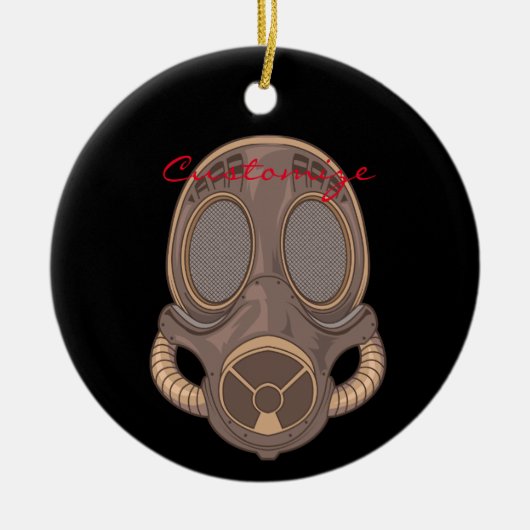 Steampunk Gasmaskers Thunder_Cove Keramisch Ornament (Voorkant)