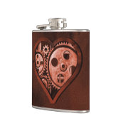 Steampunk Gear Heart Heupfles (Links)