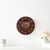 Steampunk Gear Heart Ronde Klok (Huis)