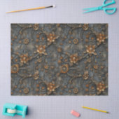 Steampunk Gears and Springs Flowers voor Decoupage Tissuepapier (Craft)