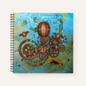 Steampunk Gears Collage Sketch Notitieboek (Voorkant)