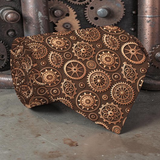 Steampunk Gears Custom Necktie Tie Stropdas