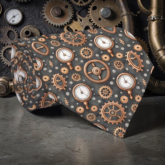 Steampunk Gears Custom Necktie Tie Stropdas
