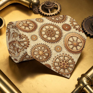 Steampunk Gears Custom Necktie Tie Stropdas