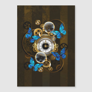 Steampunk Gears en Blue Butterflies