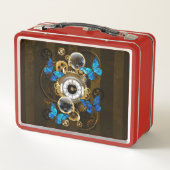 Steampunk Gears en Blue Butterflies (Achterkant)