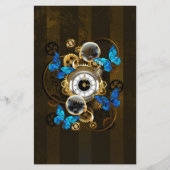 Steampunk Gears en Blue Butterflies Flyer (Voorkant)