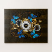 Steampunk Gears en Blue Butterflies Legpuzzel (Horizontaal)