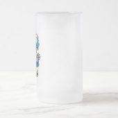 Steampunk Gears en Blue Butterflies Matglas Bierpul (Center)