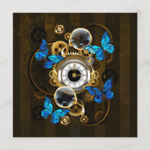 Steampunk Gears en Blue Butterflies Menu