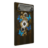 Steampunk Gears en Blue Butterflies Mini Klembord (Schuin)
