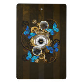 Steampunk Gears en Blue Butterflies Mini Klembord (Achterkant)
