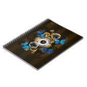 Steampunk Gears en Blue Butterflies Notitieboek (Linkerzijde)