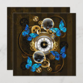 Steampunk Gears en Blue Butterflies Programma (Voorkant / Achterkant)