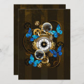 Steampunk Gears en Blue Butterflies Programma (Voorkant / Achterkant)