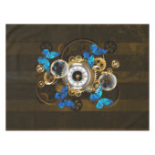 Steampunk Gears en Blue Butterflies Tafelkleed (Voorkant (Horizontaal))