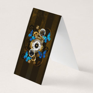 Steampunk Gears en Blue Butterflies Visitekaartjes