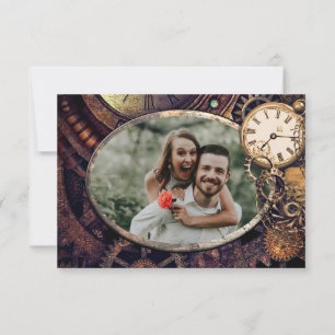 Steampunk  Gears Foto slaat de datum op Save The Date