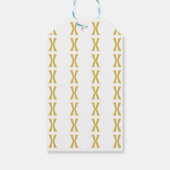 Steampunk Gears Gold Kerstboom Cadeaulabel (Achterkant)