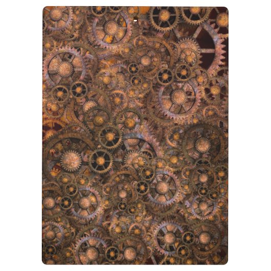 Steampunk Gears Monogrammed Klembord (Achterkant)