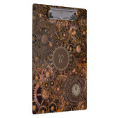Steampunk Gears Monogrammed Klembord (Rechts)