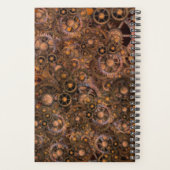 Steampunk Gears Monogrammed Planner (Achterkant)