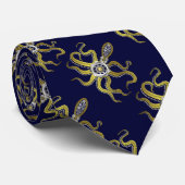 Steampunk Gears Octopus Kraken Stropdas (Opgerold)