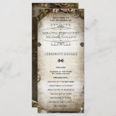 Steampunk Gears Programmes de mariage Personnalisé (Devant / Derrière)