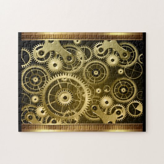 Steampunk Gears Puzzle Legpuzzel (Horizontaal)