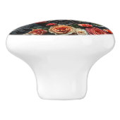 Steampunk Gears,Roses and Rainbow Keramische Knop (Zijkant)