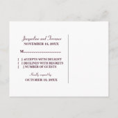 Steampunk Gears RSVP Carte Postale Rose (Dos)
