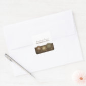 Steampunk Gears Stickers de mariage, Brown (Enveloppe)