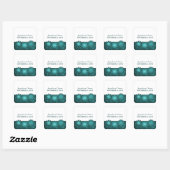 Steampunk Gears Stickers de mariage, Turquoise (Feuille)