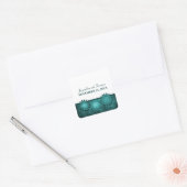 Steampunk Gears Stickers de mariage, Turquoise (Enveloppe)