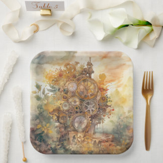 Steampunk Gears Tower Paper Bord