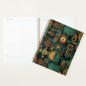 Steampunk Gears Turquoise Red Gold (Devant avec enveloppe)