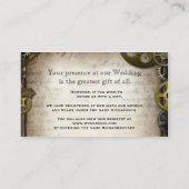 Steampunk Gears Victorian Mariage Cartes d'immatri (Dos)