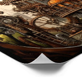 Steampunk gebouw poster (Hoek)
