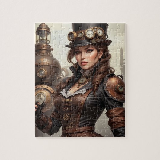 Steampunk geïnspireerde grafische puzzel (Verticaal)