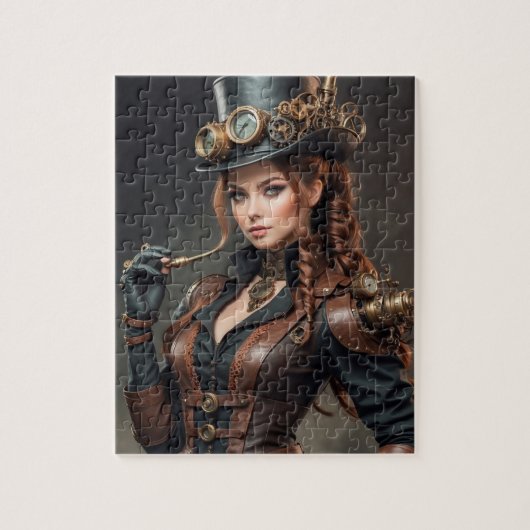 Steampunk geïnspireerde grafische puzzel (Verticaal)