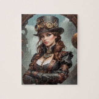 Steampunk geïnspireerde grafische puzzel legpuzzel