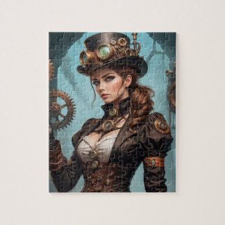 Steampunk geïnspireerde grafische puzzel legpuzzel