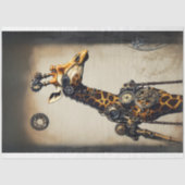 Steampunk gelukkige kameel decoupage tissuepapier (Voorkant)