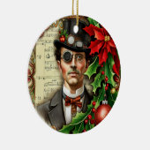 Steampunk Gentleman Christmas Keramisch Ornament (Rechts)