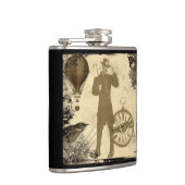 Steampunk Gentleman Collage Hip Flask Heupfles (Rechts)