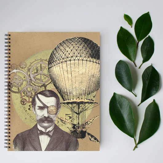 Steampunk Gentleman Collage Sketch Notitieboek